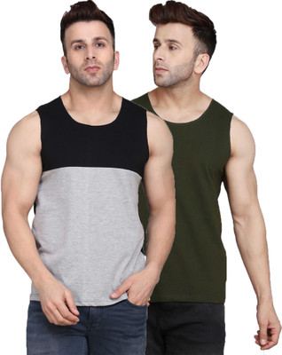 SLOWLORIS Colorblock Men Scoop Neck Multicolor T-Shirt
