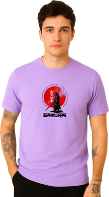 Be Collardo Printed Men Round Neck Purple T-Shirt