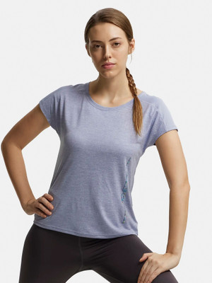 JOCKEY Graphic Print Women Round Neck Blue T-Shirt