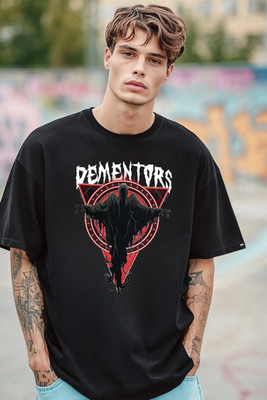 Mehwish Graphic Print Men Round Neck Black T-Shirt
