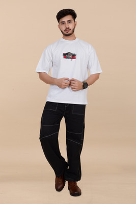 Moda Rapido Printed Men Round Neck White T-Shirt