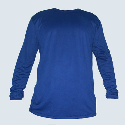 Deal4Online Solid Men Round Neck Dark Blue T-Shirt