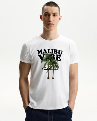 SR Fashion Typography Men Round Neck White T-Shirt