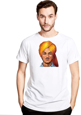 kapasiya Graphic Print Men Round Neck White T-Shirt