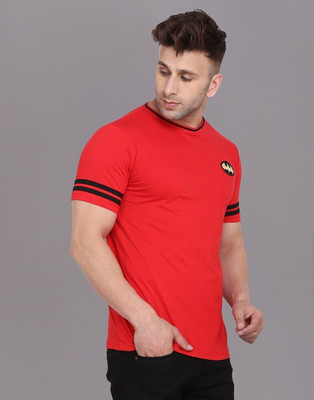 GEUM Printed Men Round Neck Red T-Shirt