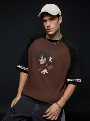 The Souled Store Cartoon Men Round Neck Brown T-Shirt