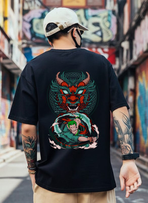 Uniplanet Store Printed Men Round Neck Black T-Shirt