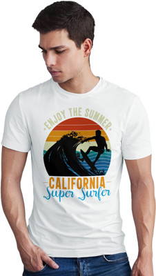 Seek Buy Love Printed Men Round Neck White T-Shirt