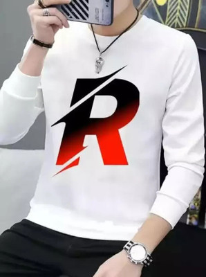 FASHNET FASHION Printed Men Round Neck White T-Shirt