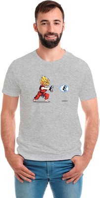 SmarTee Street Graphic Print Men Round Neck Grey T-Shirt