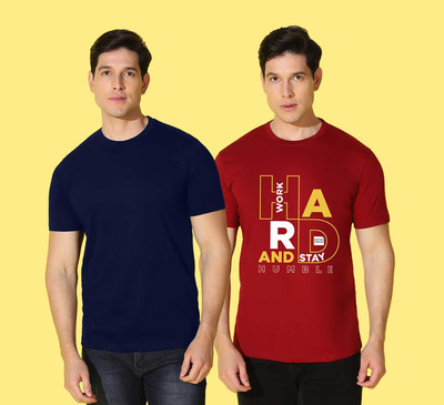 WOOSTRO Typography Men Round Neck Multicolor T-Shirt