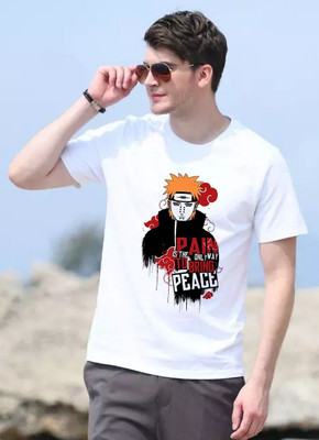 Aditi Fashion Printed, Typography Men Round Neck White T-Shirt