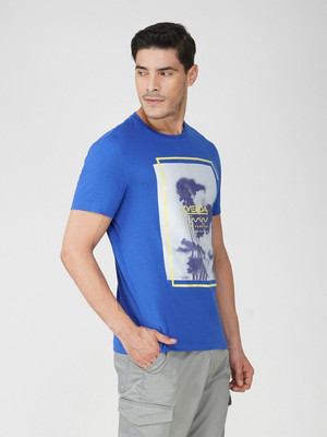 Zvezda Printed Men Round Neck Blue T-Shirt