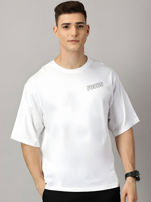 Moda Rapido Graphic Print Men Round Neck White T-Shirt
