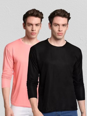 SM SHAYAM CREATION Solid Men Round Neck Multicolor T-Shirt