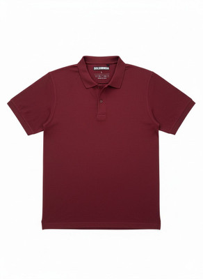 SolSimmha Solid Men Polo Neck Dark Blue T-Shirt