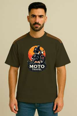 Culish Trend Printed, Colorblock Men Round Neck Green T-Shirt