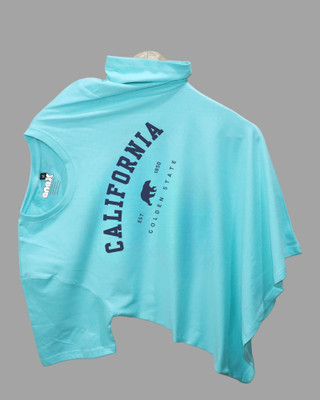 Velvawear Printed Men Round Neck Blue T-Shirt