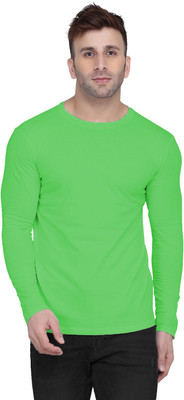 New Trends Collection Solid Men Round Neck Green T-Shirt