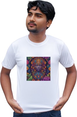 Jhaatka Graphic Print Men Round Neck White T-Shirt