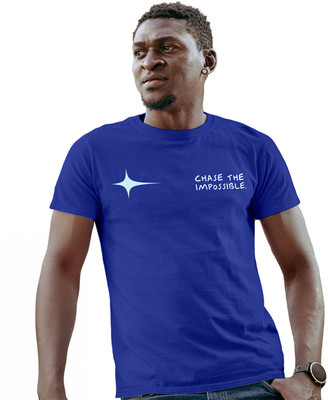 Fighterhero Printed Men Round Neck Blue T-Shirt