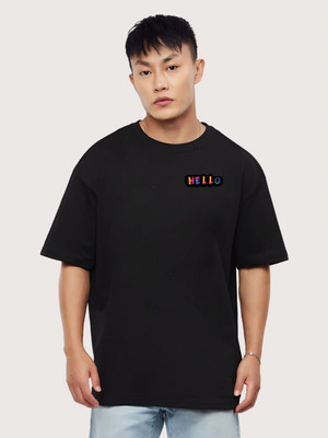 Moda Rapido Solid Men Round Neck Black T-Shirt