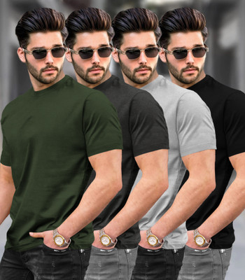 TRIPR Solid Men Round Neck Multicolor T-Shirt