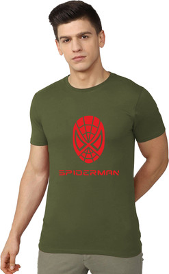 London Crew Superhero Men Round Neck Green T-Shirt