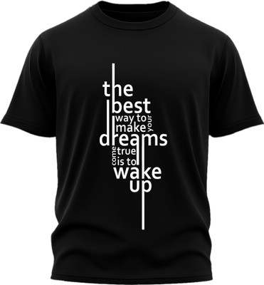 Jazira Graphic Print Men Round Neck Black T-Shirt