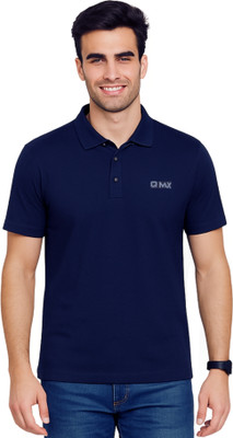 Qudio Solid Men Polo Neck Reversible Black T-Shirt