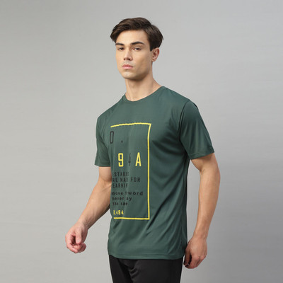 DIDA Printed Men Round Neck Green T-Shirt