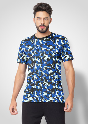 FTX Printed Men Round Neck Blue T-Shirt