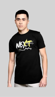 Royal Creations By Rv Printed Men Round Neck Black T-Shirt
