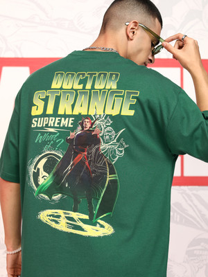 HIGHLANDER Printed Men Round Neck Green T-Shirt
