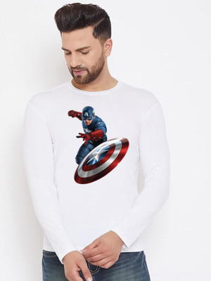 ManGOD Printed Men Round Neck White T-Shirt