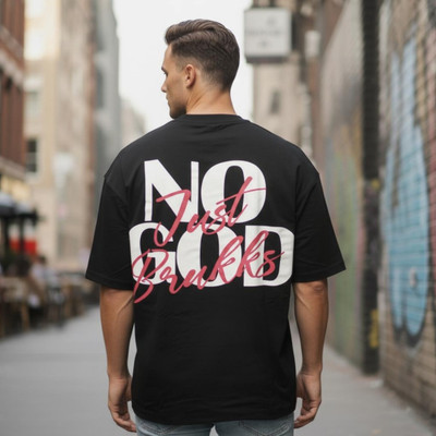 Brukks Printed Men Round Neck Black T-Shirt