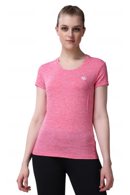 Monstabolic Printed Women Round Neck Purple T-Shirt