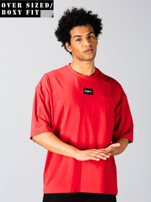 UrGear Solid Men Round Neck Red T-Shirt
