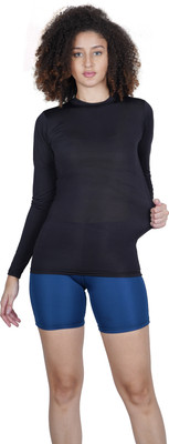 never lose Solid Women Round Neck Black T-Shirt