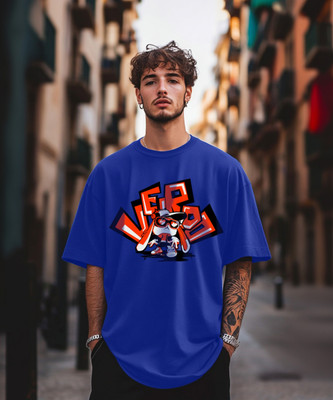 Veirdo Printed Men Round Neck Blue T-Shirt