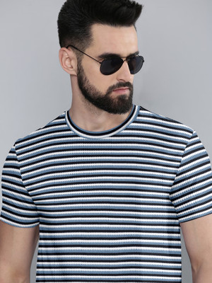 METRONAUT Striped Men Round Neck Multicolor T-Shirt