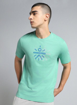 Cult Graphic Print Men Round Neck Light Green T-Shirt