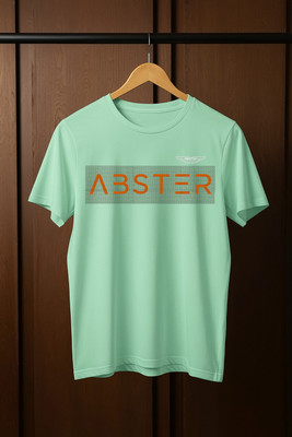 ABSTER Printed Men Round Neck Light Green T-Shirt