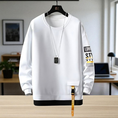 Autna Printed Men Round Neck White T-Shirt