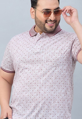 Austivo Printed Men Polo Neck Multicolor T-Shirt