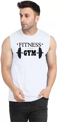 geetaffashion Graphic Print Men Round Neck White T-Shirt