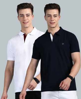 LUX cozi Solid Men Polo Neck Multicolor T-Shirt
