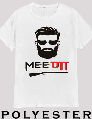 Ashu Fashions Graphic Print Men Round Neck White T-Shirt