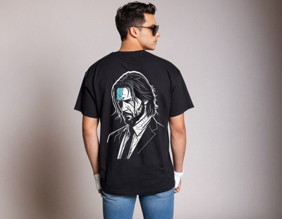 Be Crazyy Printed Men Round Neck Black T-Shirt