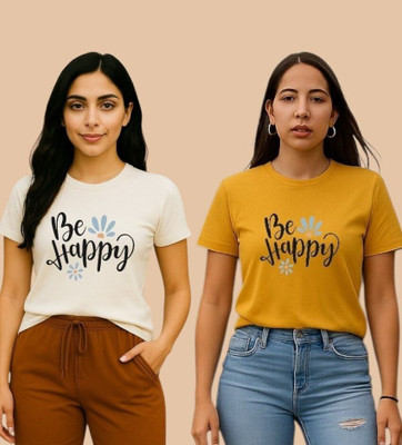 Moldify Graphic Print Women Round Neck Multicolor T-Shirt